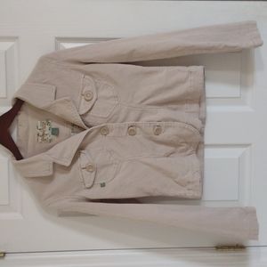 Cream jacket corduroy size L